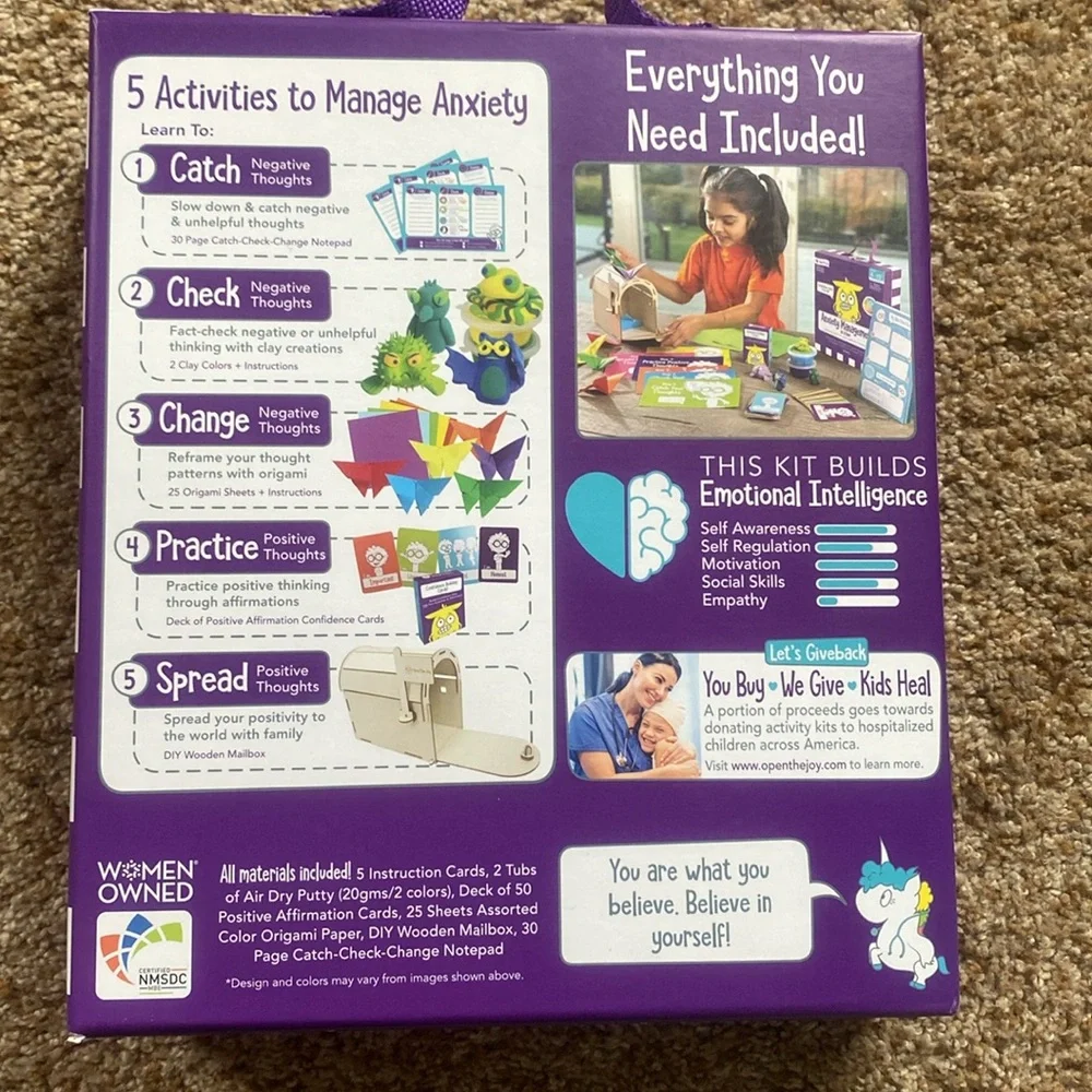Open The Joy Anxiety Management Box for Kids